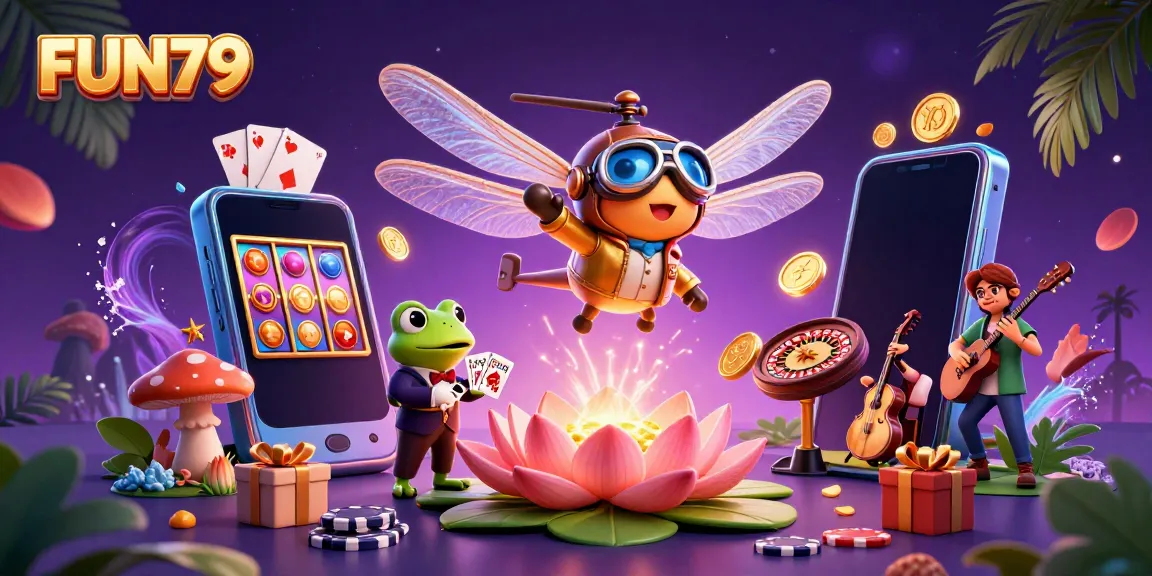 Experience dynamic gaming at FUN79 with lively characters in a magical casino setting.