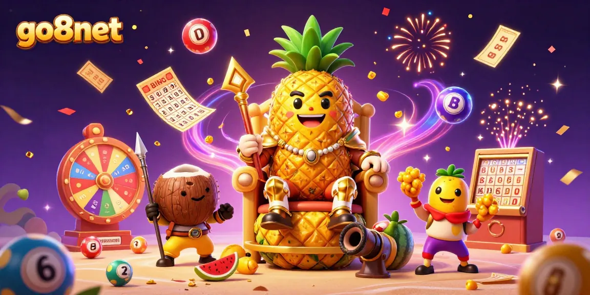 Engage in thrilling gameplay at go8net with the golden pineapple king and exciting lottery elements.