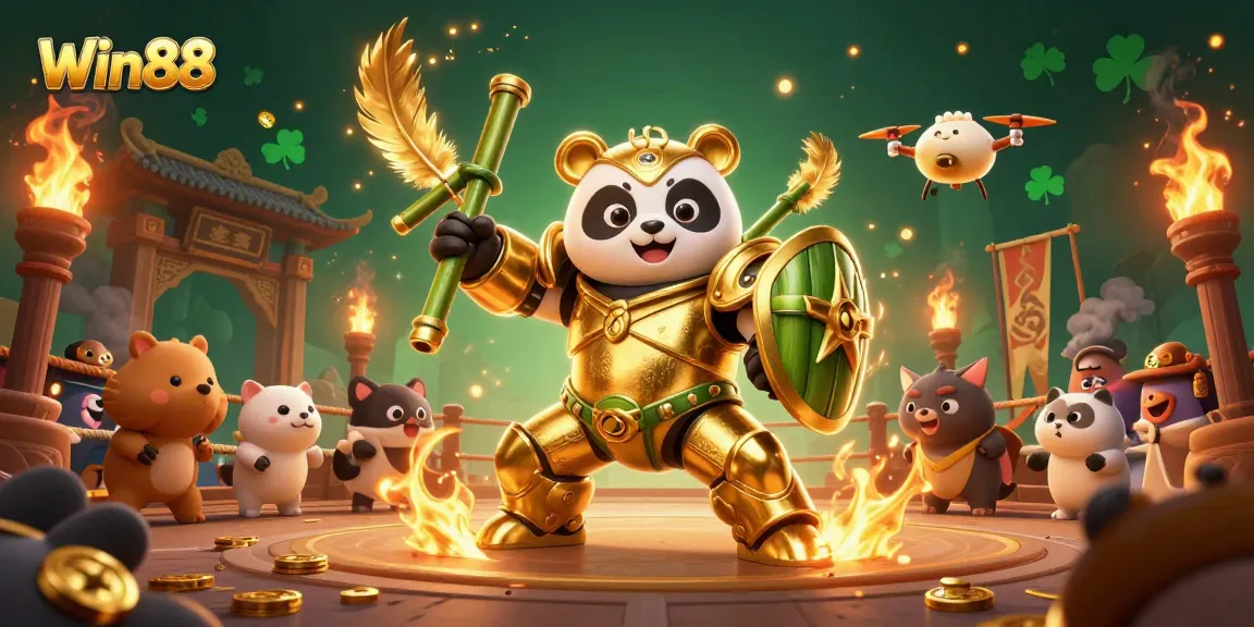 Engage in thrilling gameplay at Win88 with vibrant 3D casino illustration showcasing dynamic action.