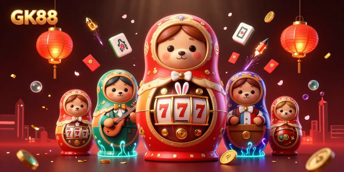 GK88 showcases an exciting casino scene with unique characters and vibrant gaming elements.