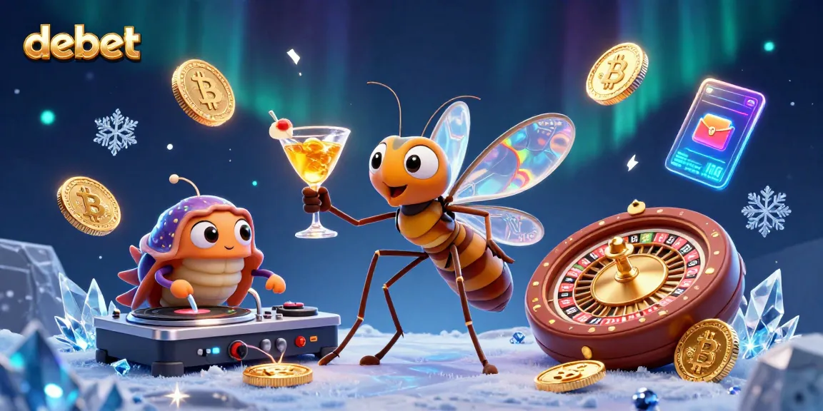 Experience the thrilling debet casino scene packed with vibrant 3D characters and crypto elements.