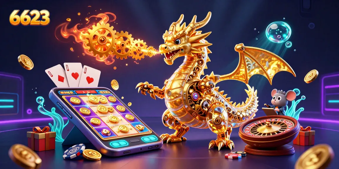 Spin the reels for big wins with 6623's colorful slot games featuring engaging elements and cartoon characters.