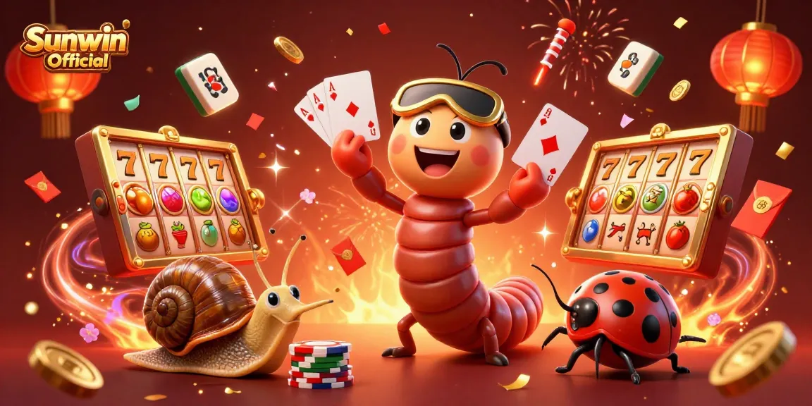 Engage with exciting bets at Sunwin Official, featuring a lively cartoon casino scene.
