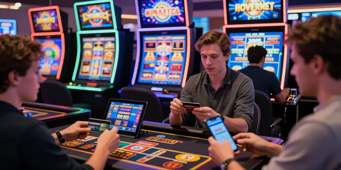 Discover the excitement of credit card casinos at https://eviz.org.uk, showcasing British players enjoying vibrant games and seamless deposits.