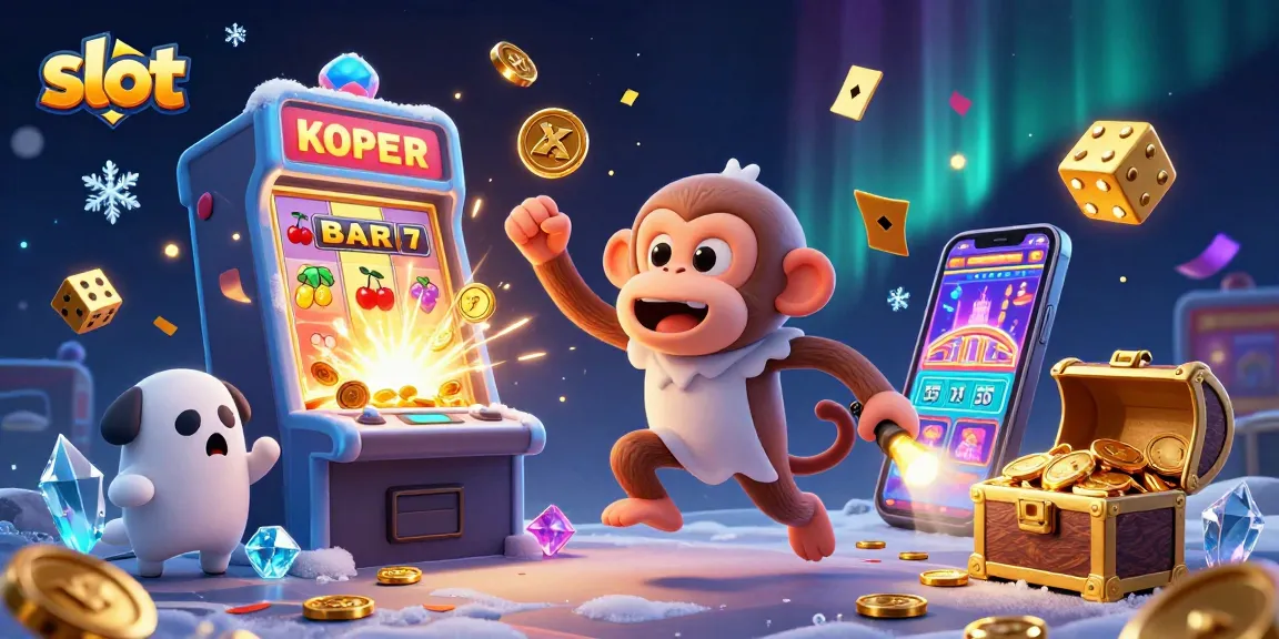 Slot mengungkap jackpot dengan keceriaan di kasino, menampilkan simbol keberuntungan.
