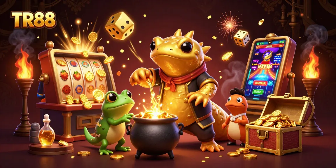 Experience big wins with TR88's thrilling casino adventures featuring dynamic slot symbols and exciting golden rewards.