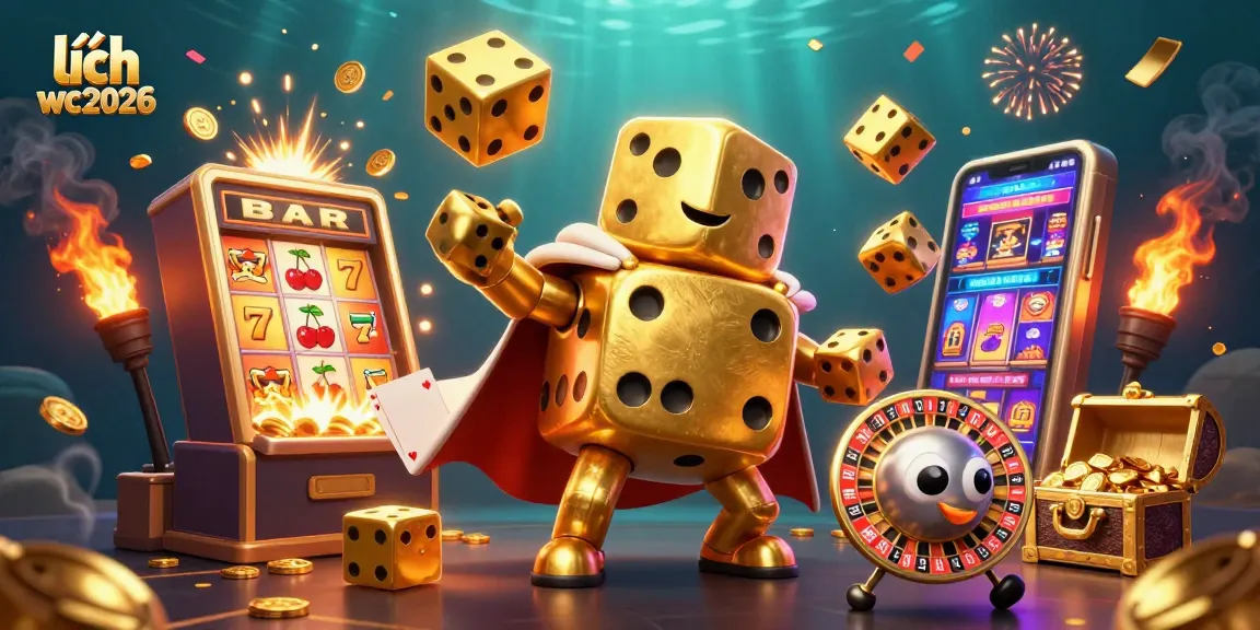 Play and win with lịch wc2026 features in a lively casino-themed illustration.